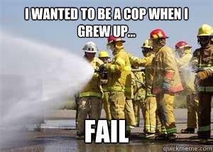 firefighter vs police meme.